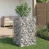 vidaXL Gabion Raised Bed Silver 50 x 50 x 80 cm Galvanised Steel