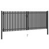 vidaXL Garden Fence Gate Steel 400x125 cm Anthracite