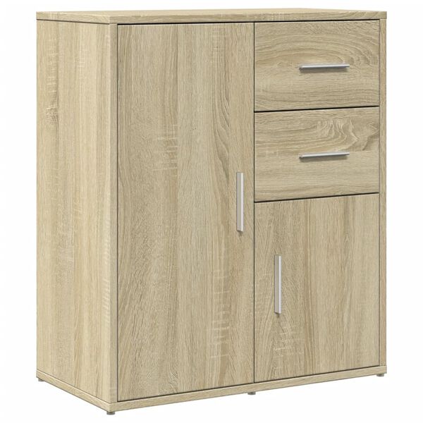 vidaXL Sideboards 2 pcs Sonoma Oak 60x31x70 cm Engineered Wood