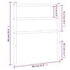 vidaXL Metal Replace Headboard White 75 cm
