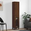 vidaXL Highboard Brown Oak 34.5x34x180 cm Engineered Wood