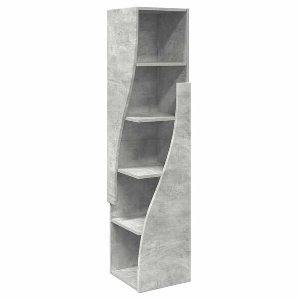 vidaXL Corner Cabinet Concrete Grey 32x32x140cm Engineered Wood