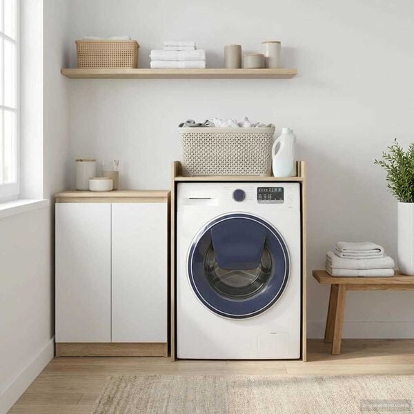 vidaXL Wash Machine Cabinet Sonoma 67.5 x 62 x 97 cm Engineered wood
