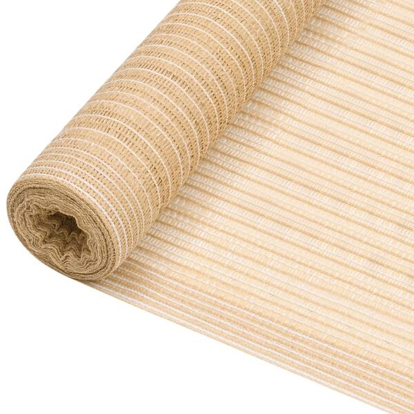 vidaXL Privacy Net Beige 1.2x10 m HDPE 75 g/m&sup2;