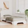 vidaXL Floor Bed Frame with Storage White 100 x 220 cm Solid pine wood