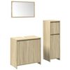 vidaXL 3 Piece Bathroom Furniture Set Sonoma Oak Engineered Wood