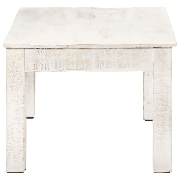 vidaXL Coffee Table White 110x60x45 cm Solid Mango Wood