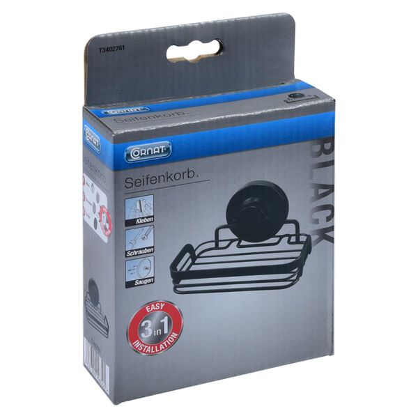 CORNAT Soap Basket 3in1 Black