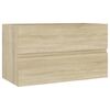 vidaXL Bathroom Furniture Set Sonoma Oak Engineered Wood