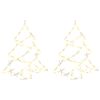 vidaXL Christmas Lights Christmas Tree Silhouette 2 pcs 50 LEDs Warm White