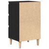 vidaXL Bedside Cabinet Black Oak 40 x 35 x 70 cm Engineered Wood
