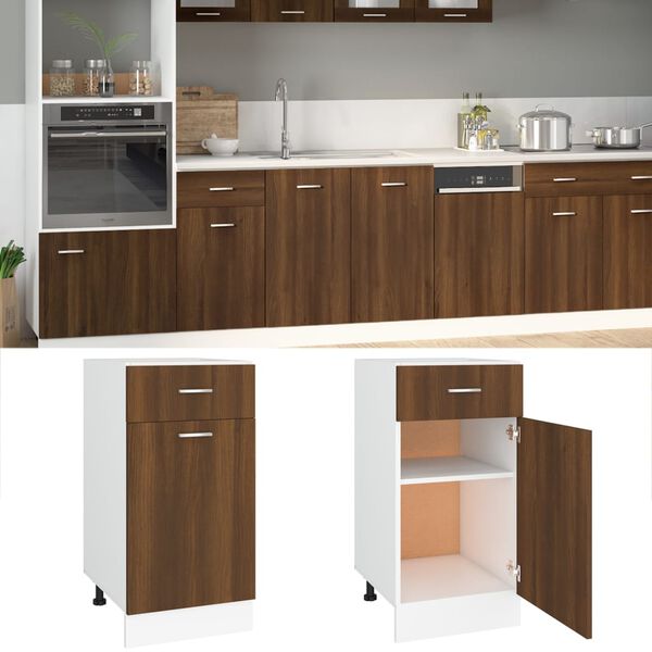 vidaXL Drawer Bottom Cabinet Lyon Brown Oak 40x46x81.5 cm Engineered Wood