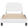 vidaXL Bed Frame without Mattress "Zadar" White 100x203 cm Faux Leather