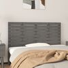 vidaXL Wall Headboard Grey 126x3x63 cm Solid Wood Pine