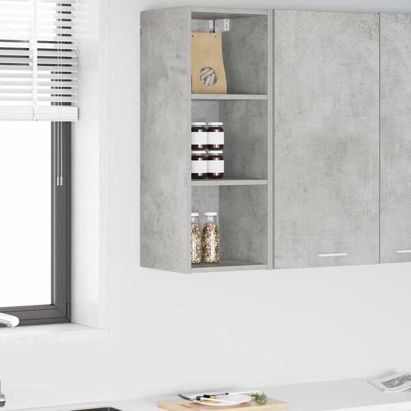 vidaXL Hanging Cabinet Concrete Grey 30 x 29.5 x 80 cm Engineered Wood