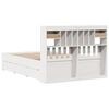 vidaXL Bookcase Bed without Mattress White 140x200 cm Solid Wood Pine