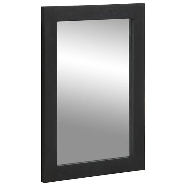 vidaXL Bathroom Mirror Black 50x70x2.5 cm Engineered Wood and brass