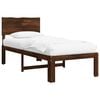 vidaXL Single Bed Frame with Headboard ROSTOCK Dark Brown 90 x 200 cm