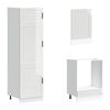 vidaXL 7 Piece Kitchen Cabinet Set Porto High Gloss White Engineered Wood
