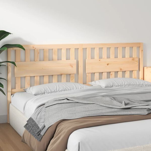 vidaXL Bed Headboard 205.5x4x100 cm Solid Wood Pine
