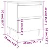 vidaXL Bedside Cabinets 2 pcs White 40x35x50 cm Engineered Wood