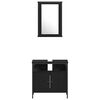 vidaXL Bathroom Furniture Set 4 pcs Black oak Engineered wood