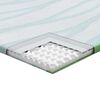 vidaXL Mattress Topper White and Green 90 x 190 x 6 cm Jaquard Fabric