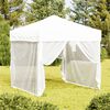 vidaXL Folding Party Tent with Sidewalls White 2x2 m