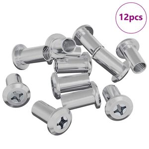 vidaXL Lock Nut 12 pcs Nickel M6 x 25 mm Steel