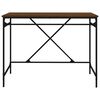 vidaXL Desk Brown Oak 100x50x75 cm Engineered Wood and Iron