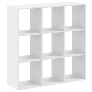 vidaXL Bookcase White 102x32x102 cm Engineered Wood