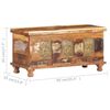 vidaXL Storage Box with Buddha Cladding 90x35x45 cm Reclaimed Wood