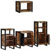 vidaXL Bathroom Furniture Set with Drawer 4 pcs Solid Reclaim Wood