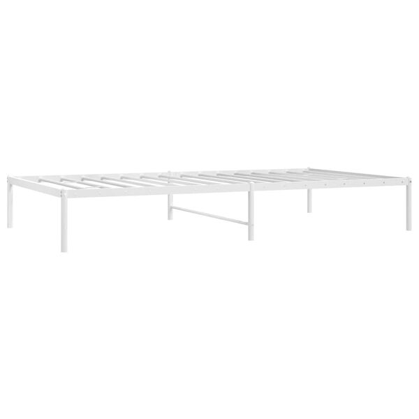 vidaXL Metal Bed Frame without Mattress White 107x203cm