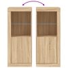 vidaXL Sideboard with LED Lights Sonoma Oak 41x37x100 cm