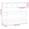 vidaXL Console Table Smoked Oak 90x35x80 cm Engineered Wood
