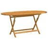 vidaXL Folding Garden Table 160x85x75 cm Solid Eucalyptus Wood