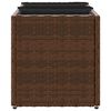 vidaXL Garden Planters with 3 Pots 2 pcs Brown 105x30x32 cm Poly Rattan