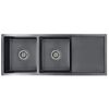 vidaXL Handmade Kitchen Sink Black Stainless Steel