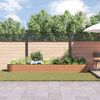 vidaXL Raised Bed Brown 400 x 80 x 44 cm Steel