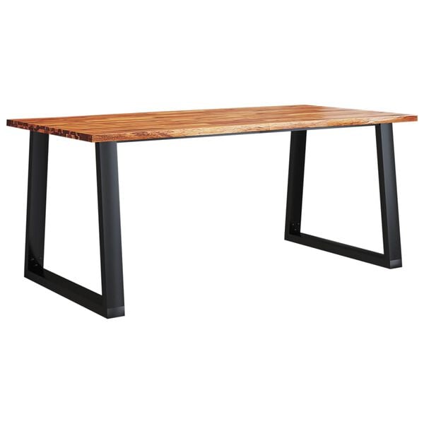 vidaXL Dining Table with Live Edge 180x90x75 cm Solid Wood Acacia