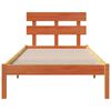 vidaXL Bed Frame with Headboard Brown 90 x 190 cm Solid Pine wood