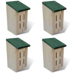 vidaXL Butterfly House | Natural wood and green | Solid wood | Small