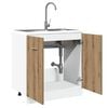 vidaXL Sink Bottom Cabinet Lyon Artisan Oak 80x46x81.5 cm Engineered Wood