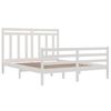 vidaXL Bed Frame without Mattress White 160x200 cm Solid Wood