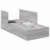 vidaXL Bed Frame with Storage Grey sonoma 75 x 190 cm Engineered wood