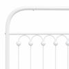 vidaXL Metal Headboard White 100 cm