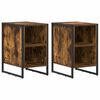 vidaXL Bedside Table 2 pcs Smoked Oak 39.5 x 30 x 50 cm