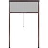 Brown Roll Down Insect Screen for Windows 120 x 170 cm