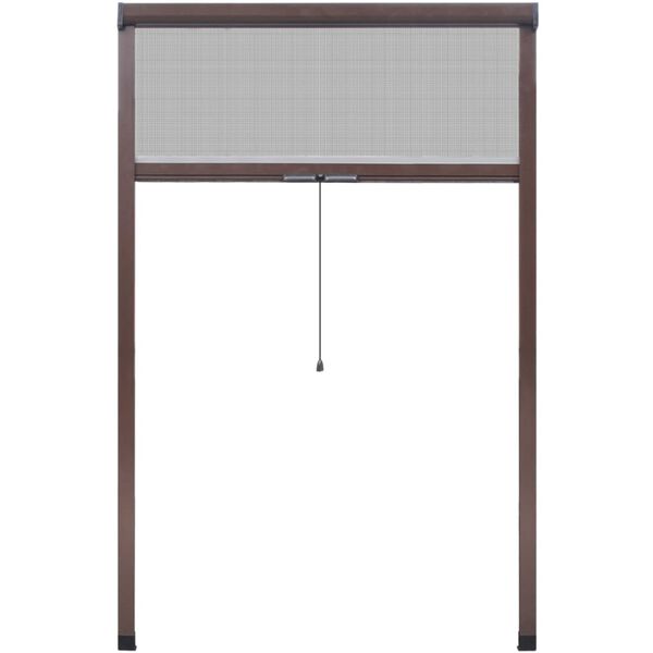 Brown Roll Down Insect Screen for Windows 120 x 170 cm